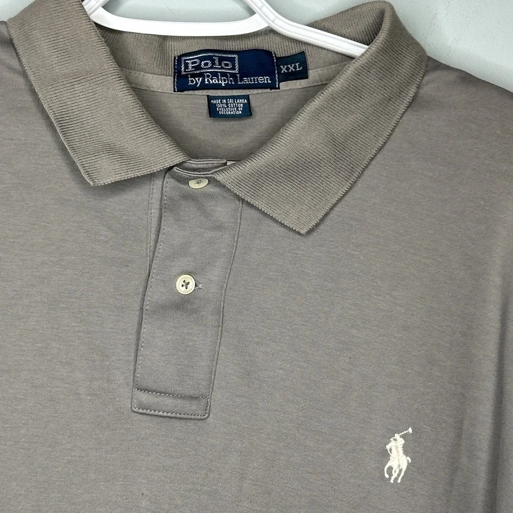 Ralph Lauren Super Soft Gray Polo Shirt Cotton Classic Traditional‎ Style XXL
